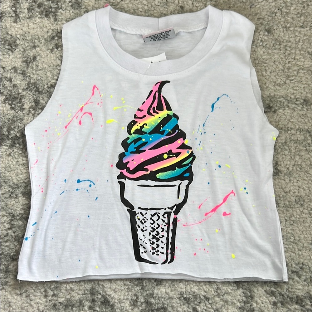 Firehouse Kids Colorful Ice Cream Print Tank Top